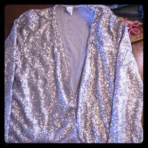 Super cute silver sparkly blazer!